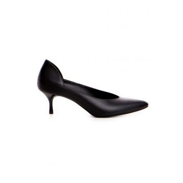 Pantofi stiletto piele naturala Negru Celine