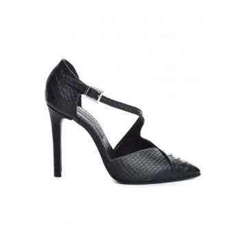 Pantofi stiletto piele naturala Negru Paloma - Marimea