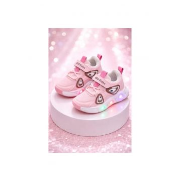 Adidasi roz cu luminite panda new style