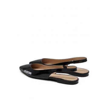 Balerini dama Nero -  piele naturala - negru