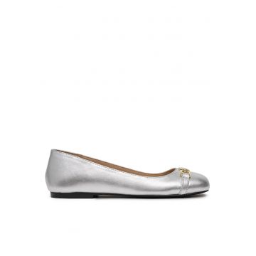Balerini dama -  piele naturala - argintiu