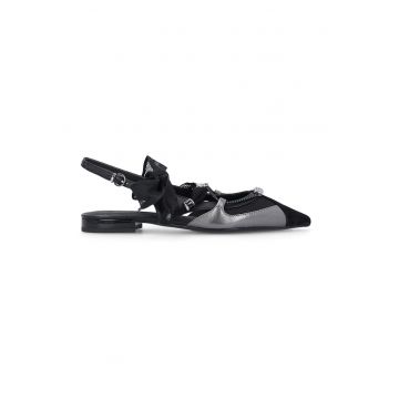 Balerini slingback din piele - pentru balet Gianira Nappa - Negru