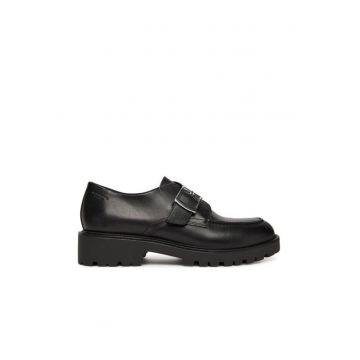Mocasini dama  Black Kenova - piele naturala - negru