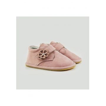Pantofi Barefoot din piele naturala - Jasmine - Roz - Roz pal