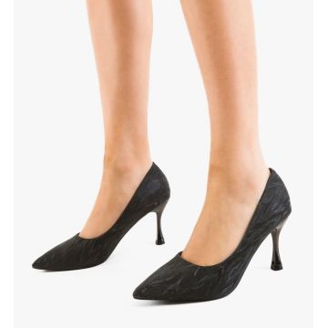 Pantofi dama cu toc Coral Negri