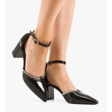 Pantofi dama cu toc Delores Negri