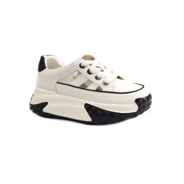 Pantofi dama decupati 9071 1 - Alb