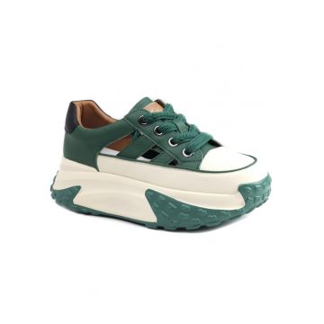 Pantofi dama decupati 9071 1 - Verde