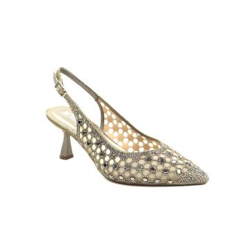 Pantofi dama decupati AM728 - Argintiu