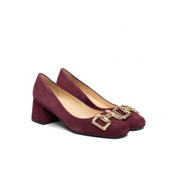 Pantofi dama - Hogl - piele naturala - culoare Plum - model josi