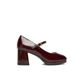 Pantofi dama -  model CEO-CD240132-7 - bordo - tesatura -