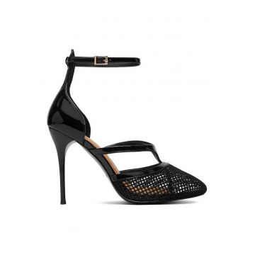 Pantofi dama -  stiletto - piele naturala - negru