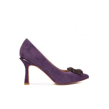 Pantofi dama -  suede - violet