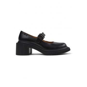 Pantofi Mary Jane cu varf rotund Pix London - Negru