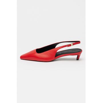 Pantofi slingback din piele - Rosu