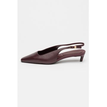 Pantofi slingback din piele - Violet tyrian