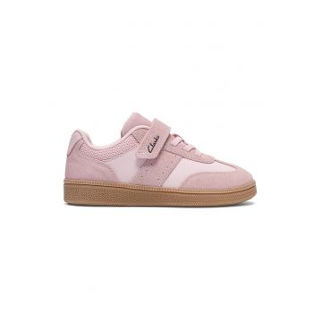 Pantofi sport de piele intoarsa cu garnituri din material textil Cypress - Roz deschis/Roz pal