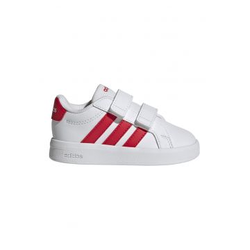 Pantofi sport Grand Court 3.0 de piele ecologica cu benzi velcro - Rosu/Alb