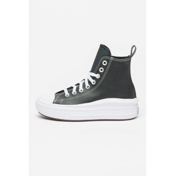 Pantofi sport high-top de piele Chuck Taylor All Star Move - Negru