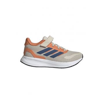 Pantofi sport Runfalcon 5 din plasa cu logo si velcro - Portocaliu/Maro taupe deschis/Bleumarin