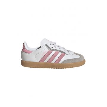 Pantofi sport Samba OG din piele cu garnituri din piele intoarsa - Roz pastel/Maro taupe deschis/Alb optic