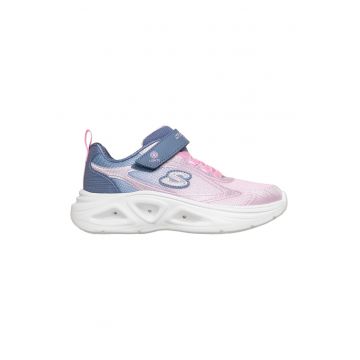 Pantofi sport Sola Glow 2.0 de plasa cu LED - Roz pastel/Albastru indigo