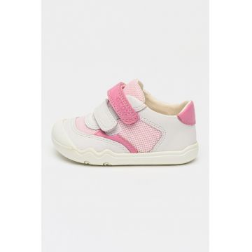 Pantofi sport Steppieup din piele si plasa - Roz pastel/Alb optic