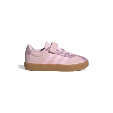 Pantofi sport VL Court 3.0 cu velcro - Violet deschis/Roz pastel