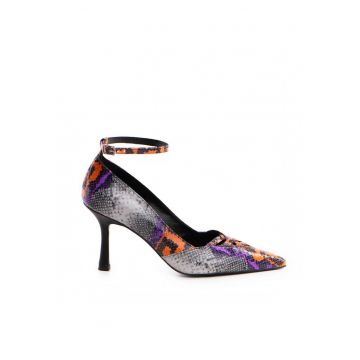 Pantofi stiletto piele naturala Multicolor Yasmina