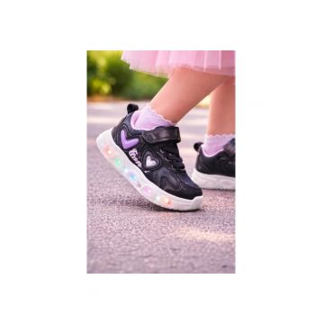 Adidasi cu luminite Blacky girl - Negru