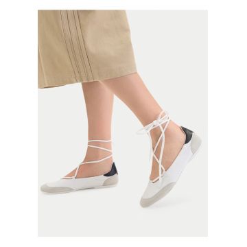 Balerini dama 8Z0123 L150 -  Piele naturala - Alb