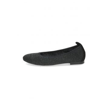 Balerini din material textil - Negru