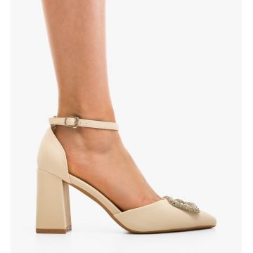 Pantofi cu toc Gimi Bej