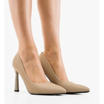 Pantofi cu toc Karem Bej