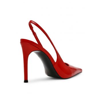 Pantofi din piele cu toc stiletto Reyes - Rosu inchis