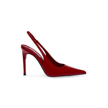Pantofi din piele cu toc stiletto Reyes - Rosu inchis
