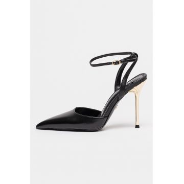 Pantofi slingback de piele Osha - Auriu/Negru/Portocaliu persan