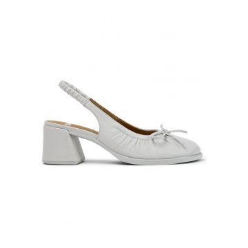 Pantofi slingback din piele Kora - Gri