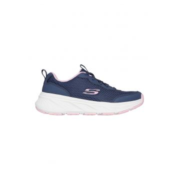 Pantofi sport cu garnituri sintetice si de plasa - Roz pastel/Alb optic/Bleumarin