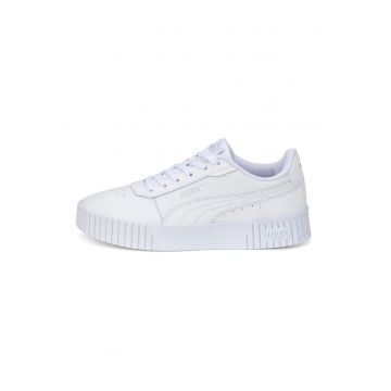 Pantofi sport cu insertii de piele Carina 2.0 - Alb/Alb murdar