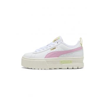 Pantofi sport Mayze de piele cu insertii sintetice - Alb/Roz