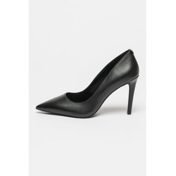 Pantofi stiletto de piele - Negru