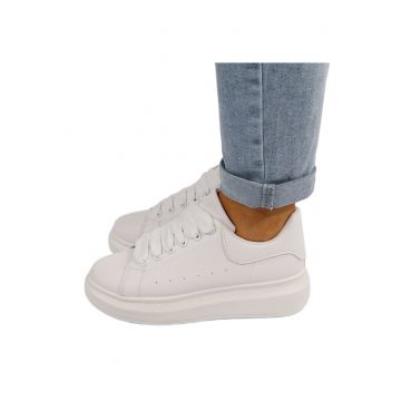 Sneakers albi cu talpa groasa B-M-8826 M7 9026 - Alb