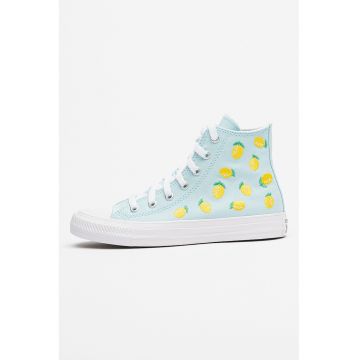 Tenisi inalti Chuck Taylor All Star Citrus cu varf intarit - Albastru pastel/Galben