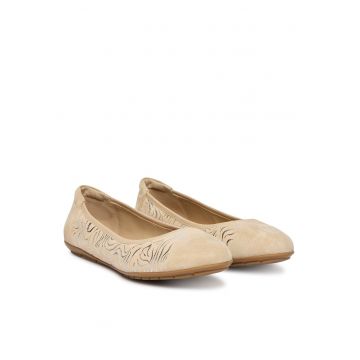 Balerini dama -  Piele naturala - Bej