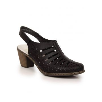 Pantofi dama casual - din piele  negru