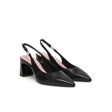 Pantofi dama -  piele naturala - negru -