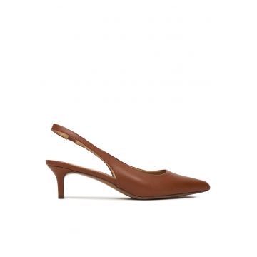 Pantofi dama -  piele naturala - stiletto - maro