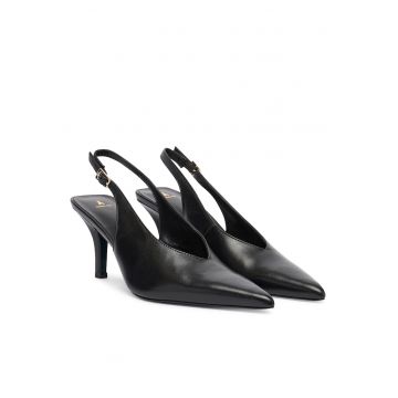 Pantofi dama -  stiletto - negru - piele naturala
