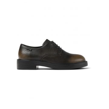 Pantofi derby de piele Dean - Maro inchis/Caramel